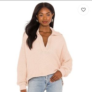 NWT Free People Marlie Pullover Sweater in Dusty Pink, XS
